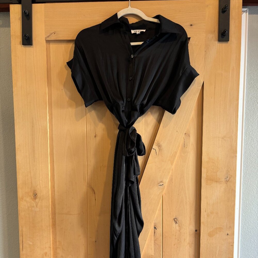 Steve Madden silky black formal dress